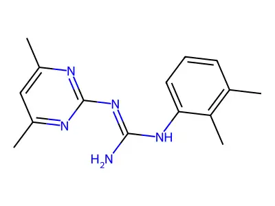 N-(2,3-dimethylphenyl)-N'-(4,6-dimethylpyrimidin-2-yl)guanidine structure