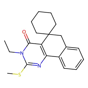 3-ethyl-2-methylsulfanylspiro[6H-benzo[h]quinazoline-5,1'-cyclohexane]-4-one structure