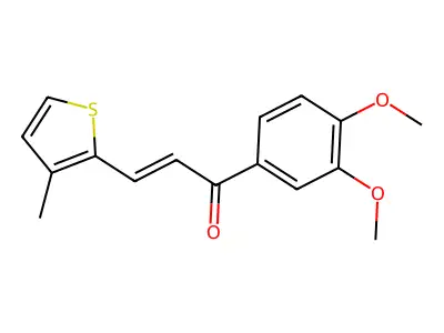 (2E)-1-(3,4-Dimethoxyphenyl)-3-(3-methylthiophen-2-yl)prop-2-en-1-one structure