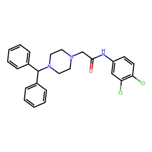 2-(4-Benzhydryl-piperazin-1-yl)-N-(3,4-dichloro-phenyl)-acetamide structure