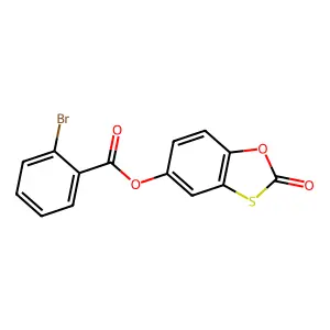 2-Oxobenzo[d][1,3]oxathiol-5-yl 2-bromobenzoate structure