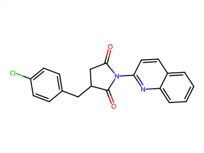 3-(4-Chlorobenzyl)-1-(quinolin-2-yl)pyrrolidine-2,5-dione structure