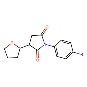 1-(4-Iodophenyl)-3-(tetrahydrofuran-2-yl)pyrrolidine-2,5-dione structure