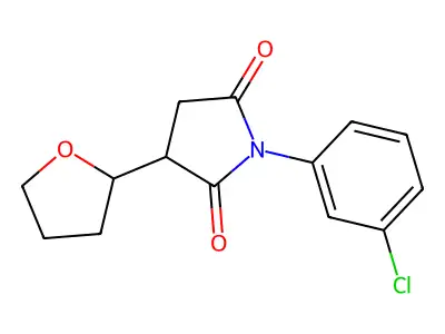 1-(3-Chlorophenyl)-3-(oxolan-2-yl)pyrrolidine-2,5-dione structure