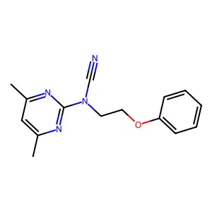 (4,6-Dimethylpyrimidin-2-yl)-(2-phenoxyethyl)cyanamide structure
