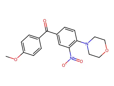 (4-Methoxyphenyl)-(4-morpholin-4-yl-3-nitrophenyl)methanone structure
