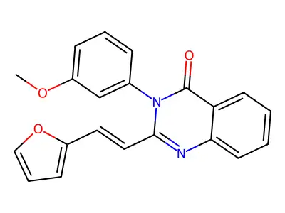 2-[(E)-2-(furan-2-yl)ethenyl]-3-(3-methoxyphenyl)quinazolin-4-one structure