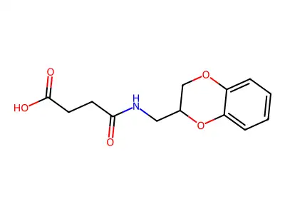 4-[(2,3-Dihydro-1,4-benzodioxin-2-ylmethyl)amino]-4-oxobutanoic acid structure