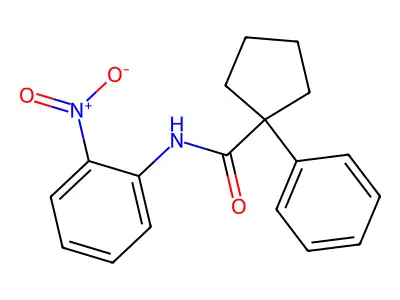 N-(2-nitrophenyl)-1-phenylcyclopentane-1-carboxamide structure