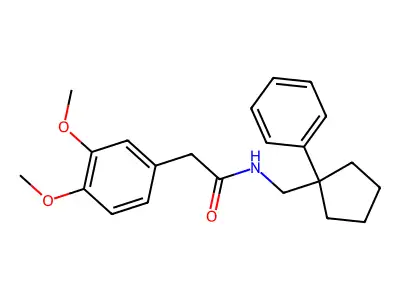 2-(3,4-dimethoxyphenyl)-N-[(1-phenylcyclopentyl)methyl]acetamide structure