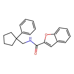N-[(1-phenylcyclopentyl)methyl]-1-benzofuran-2-carboxamide structure