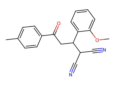 2-(1-(2-Methoxyphenyl)-3-oxo-3-(p-tolyl)propyl)malononitrile structure