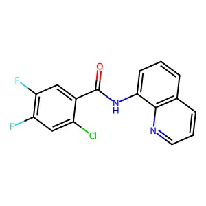 2-chloro-4,5-difluoro-N-quinolin-8-ylbenzamide structure