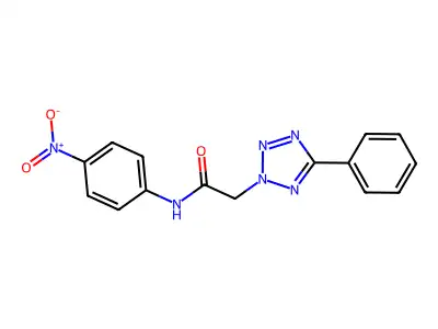 N-(4-Nitrophenyl)-5-phenyl-2H-tetrazole-2-acetamide structure