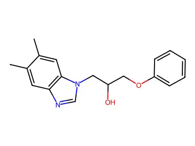 1-(5,6-Dimethylbenzimidazol-1-yl)-3-phenoxypropan-2-ol structure