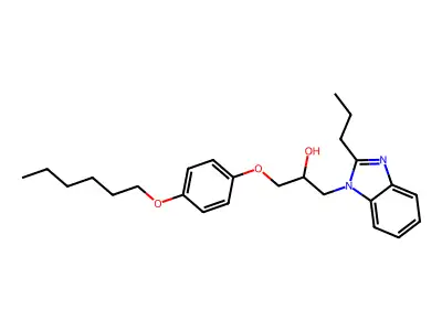 1-(4-Hexoxyphenoxy)-3-(2-propylbenzimidazol-1-yl)propan-2-ol structure