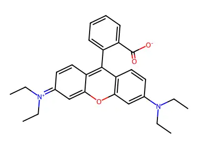 xanthylium, 9-(2-carboxyphenyl)-3,6-bis(diethylamino)-, inner salt structure