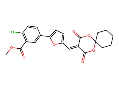 C22H19ClO7 structure