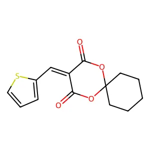 3-(Thiophen-2-ylmethylidene)-1,5-dioxaspiro[5.5]undecane-2,4-dione structure