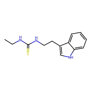 1-ethyl-3-[2-(1H-indol-3-yl)ethyl]thiourea structure