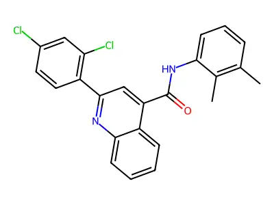 2-(2,4-dichlorophenyl)-N-(2,3-dimethylphenyl)quinoline-4-carboxamide structure