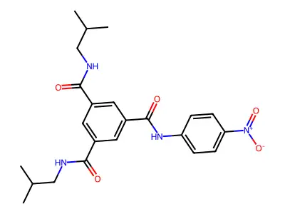 1-N,5-N-bis(2-methylpropyl)-3-N-(4-nitrophenyl)benzene-1,3,5-tricarboxamide structure