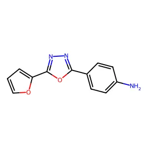 4-[5-(2-Furyl)-1,3,4-oxadiazol-2-YL]aniline structure