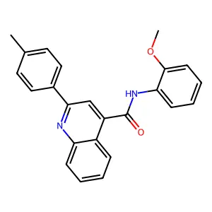N-(2-methoxyphenyl)-2-(4-methylphenyl)-4-quinolinecarboxamide structure