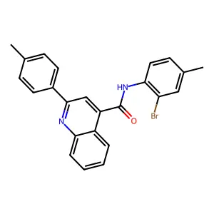N-(2-bromo-4-methylphenyl)-2-(4-methylphenyl)-4-quinolinecarboxamide structure