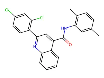 2-(2,4-dichlorophenyl)-N-(2,5-dimethylphenyl)quinoline-4-carboxamide structure