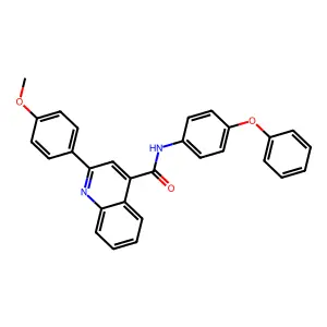 2-(4-methoxyphenyl)-N-(4-phenoxyphenyl)quinoline-4-carboxamide structure