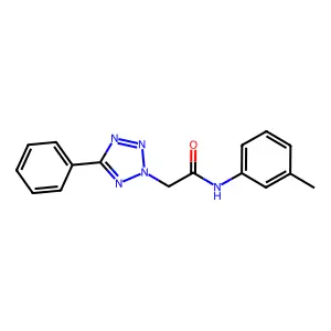 2-(5-phenyl-2H-tetrazol-2-yl)-N-(m-tolyl)acetamide structure