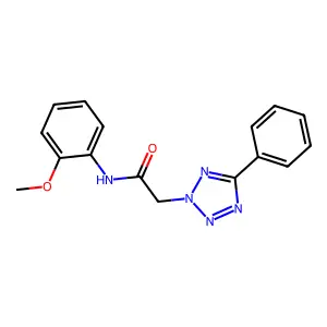 N-(2-methoxyphenyl)-2-(5-phenyltetrazol-2-yl)acetamide structure