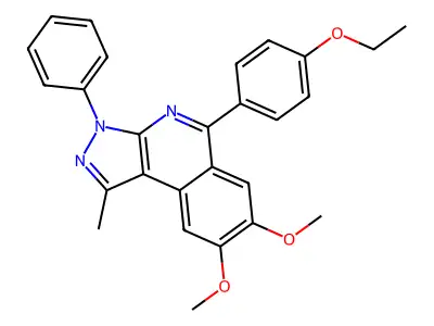 5-(4-Ethoxyphenyl)-7,8-dimethoxy-1-methyl-3-phenylpyrazolo[3,4-c]isoquinoline structure