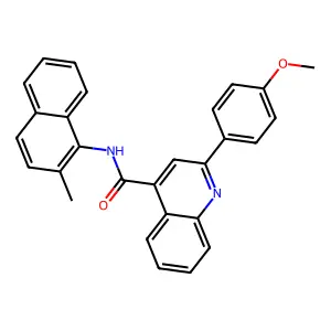 2-(4-methoxyphenyl)-N-(2-methylnaphthalen-1-yl)quinoline-4-carboxamide structure