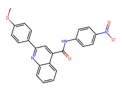 2-(4-methoxyphenyl)-N-(4-nitrophenyl)quinoline-4-carboxamide structure