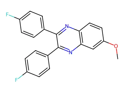 2,3-Bis(4-fluorophenyl)-6-methoxyquinoxaline structure
