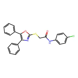 N-(4-chlorophenyl)-2-[(4,5-diphenyl-1,3-oxazol-2-yl)sulfanyl]acetamide structure