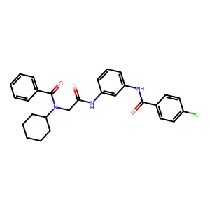 N-(2-((3-(4-Chlorobenzamido)phenyl)amino)-2-oxoethyl)-N-cyclohexylbenzamide structure