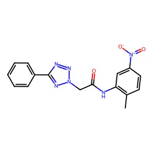 N-(2-Methyl-5-nitrophenyl)-5-phenyl-2H-tetrazole-2-acetamide structure
