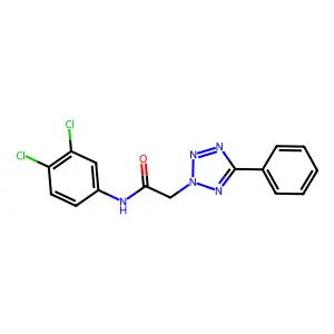 N-(3,4-dichlorophenyl)-2-(5-phenyl-2H-tetrazol-2-yl)acetamide structure