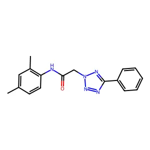 N-(2,4-dimethylphenyl)-2-(5-phenyltetrazol-2-yl)acetamide structure