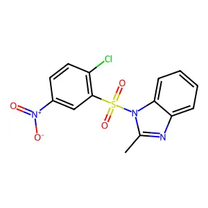 1-(2-Chloro-5-nitrophenyl)sulfonyl-2-methylbenzimidazole structure