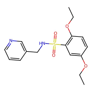 2,5-diethoxy-N-(pyridin-3-ylmethyl)benzenesulfonamide structure