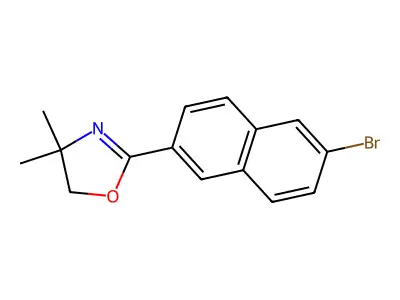 2-(6-Bromo-2-naphthyl)-4,4-dimethyl-4,5-dihydro-1,3-oxazole structure