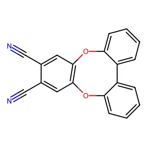 Tribenzo[b,E,g][1,4]dioxocine-7,8-dicarbonitrile structure
