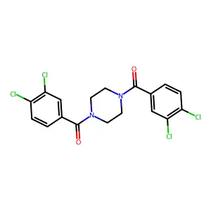 1,4-Bis(3,4-dichlorobenzoyl)piperazine structure