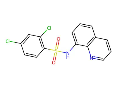 2,4-dichloro-N-quinolin-8-yl-benzenesulfonamide structure