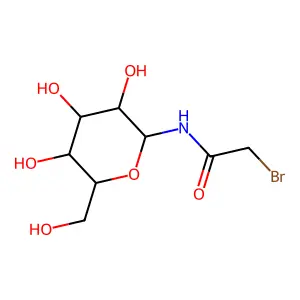 2-Bromo-N-(3,4,5-trihydroxy-6-hydroxymethyl-tetrahydro-pyran-2-yl)-acetamide structure
