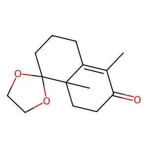 1',4'a-dimethylspiro[1,3-dioxolane-2,5'-4,6,7,8-tetrahydro-3H-naphthalene]-2'-one structure
